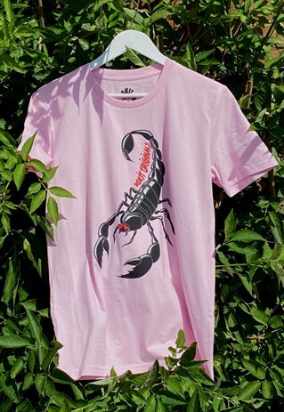 SCORPION ORGANIC & FAIRTRADE BABY PINK COTTON T-SHIRT
