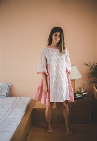 'SO FAR AWAY' PINK STRIPED DRESS