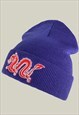 DRAGON EMBROIDERY BEANIE HAT IN PURPLE