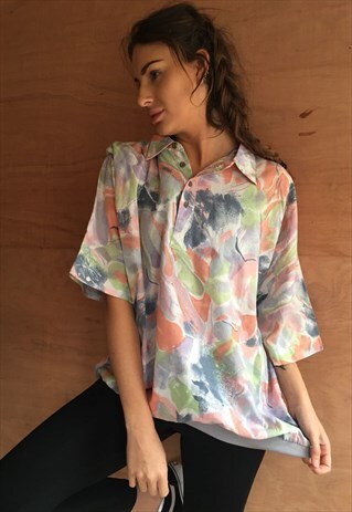 PATTERNED OVERSIZED RETRO VINTAGE UNISEX FESTIVAL SHIRT