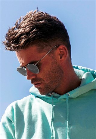 RETRO FRAME ROUND SUNGLASSES SHADES - SILVER/SILVER