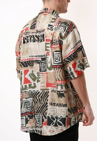 90S VINTAGE BORIS UNO PATTERN SHIRT 16428