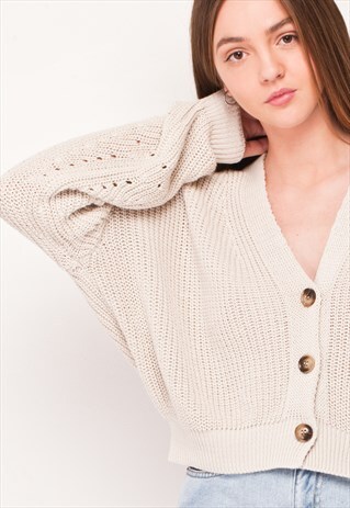 SHORT OVERSIZED CARDIGAN