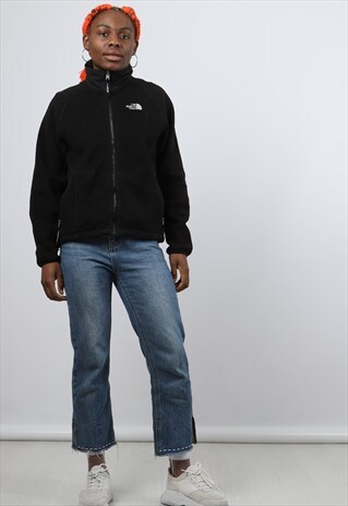 VINTAGE THE NORTH FACE SMALL BLACK EMBOIDERED LOGO ZIPPED FL