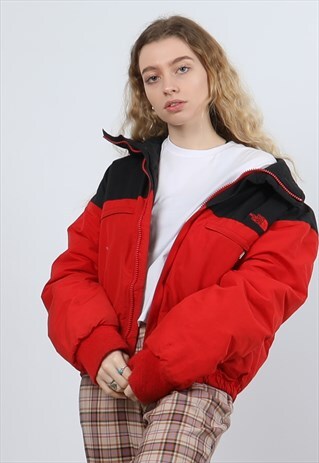 VINTAGE THE NORTH FACE MEDIUM RED PADDED JACKET