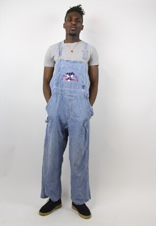 VINTAGE DISNEY BLUE DENIM DUNGAREES