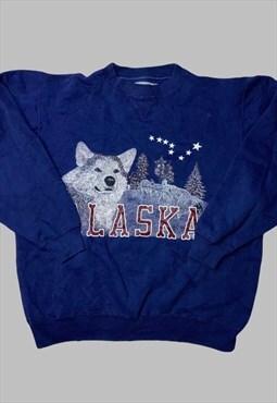 vintage alaska wolf jumper sweater