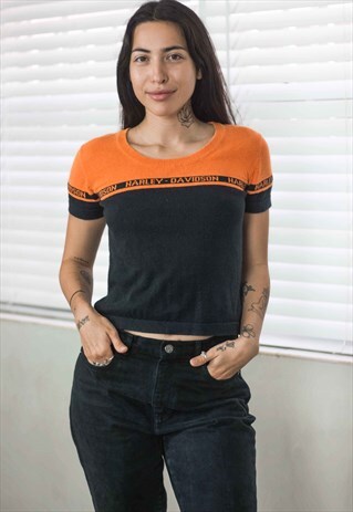 VINTAGE HARLEY DAVIDSON T-SHIRT LOGO 90S XS 5.7
