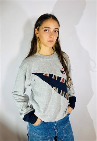 Vintage 90s Nike Rework Patchwork Embroidered Sweatshirt