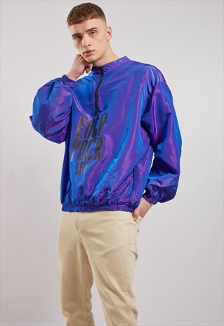 VINTAGE 1/4 ZIP WINDBREAKER JACKET