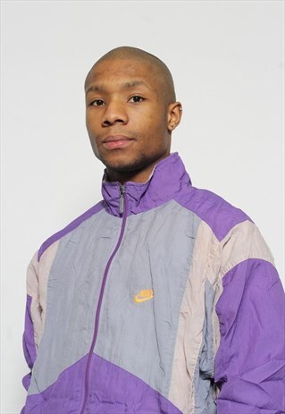 VINTAGE NIKE 80'S SHELL TRACK JACKET PURPLE