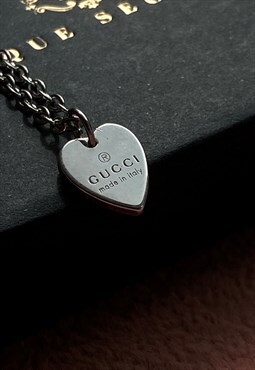 Authentic Gucci Mini Pendant Heart Repurposed Necklace