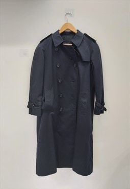 Navy Burberry Trench with Warmer Size 8