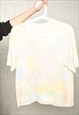 VINTAGE 80S CANDY PASTEL FLORAL KNIT  BLOUSE TOP T-SHIRT TEE