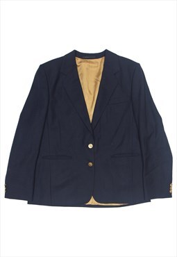 AQUASCUTUM Blazer Jacket Blue Wool 90s Womens L