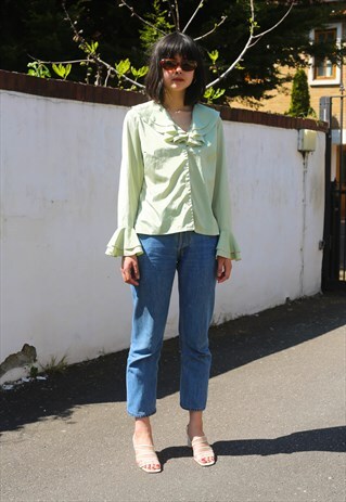 VINTAGE 60S RUFFLED BLOUSE