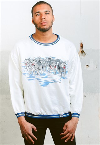 VINTAGE WOLF PRINT SWEATSHIRT