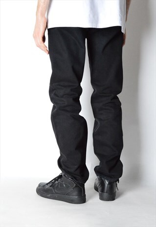 VINTAGE 90S BLACK MINIMALIST LEVIS 501 JEANS