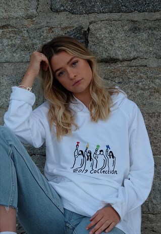 2019 UNLINED WHITE HOODIE