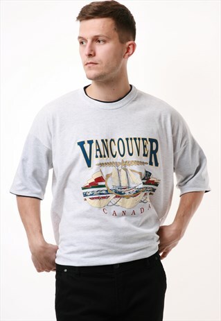 90S CANADIAN VINTAGE VANCOUVER COTTON/P T-SHIRT 16455