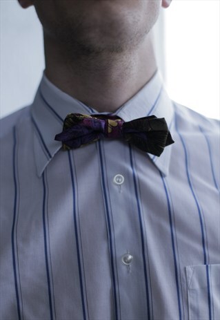 VINTAGE 80'S MULTI COLOUR PATTERNED BOW TIE