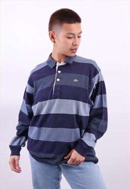 Vintage Lacoste Long Sleeve Polo Shirt in Blue