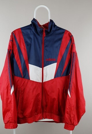 VINTAGE ADIDAS ORIGINALS JACKET 90S WINDBREAKER RED BLUE
