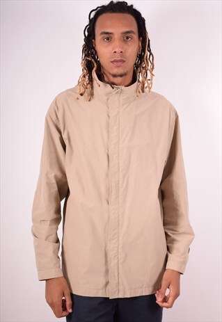 DKNY MENS VINTAGE JACKET LARGE BEIGE 90S