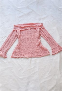 vintage y2k fairy dreamy coquette Off Shoulder Sweater