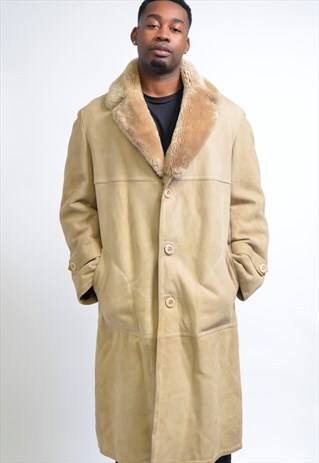 VINTAGE FULL LENGTH SHEEPSKIN COAT