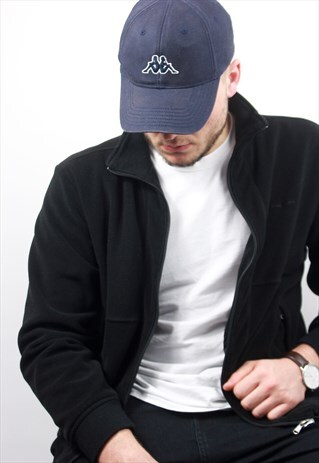 90'S RETRO NAVY EMBROIDERED CAP