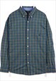 Vintage 90's Chaps Shirt small logo Check Button Up Blue