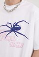 WHITE GRAPHIC COTTON OVERSIZED T SHIRT TEE