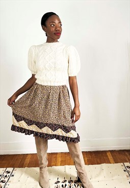 Revival 2 Piece Diane Fres Prairie Print Skirt Set Size M