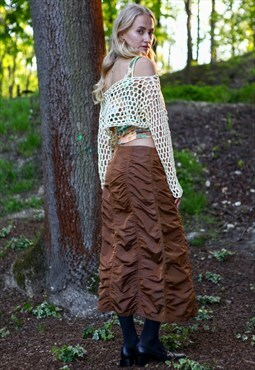 Vintage Y2K Maxi Skirt Copper Medium ISU