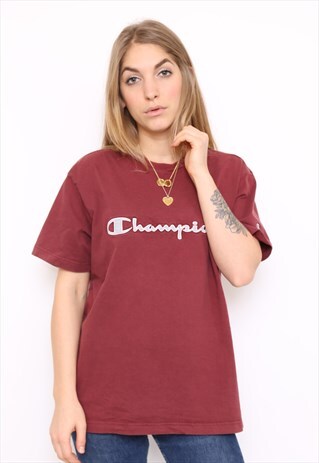 VINTAGE CHAMPION BURGUNDY TOP T-SHIRT