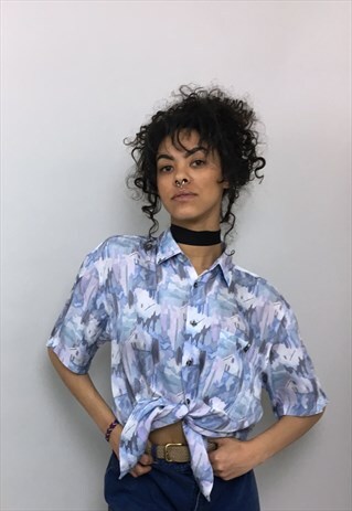 VINTAGE 90S PURPLE PATTERNED SHIRT