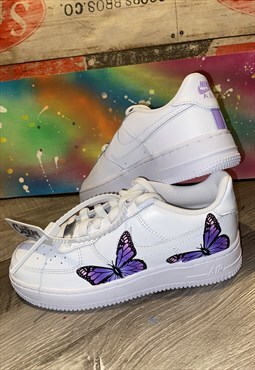 Nike panel custom Air Force 1 - purple butterfly 