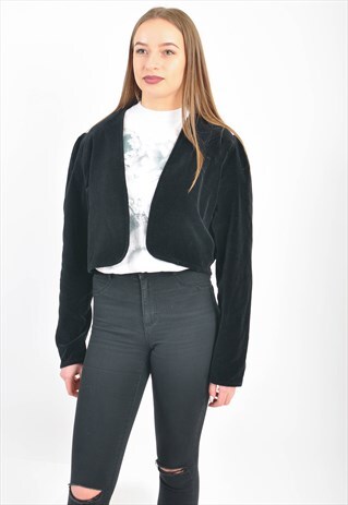 VINTAGE VELVET JACKET IN BLACK