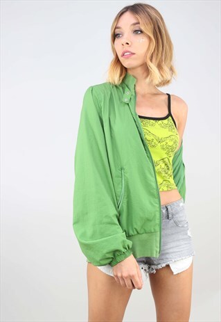 RETRO NIKE FESTIVAL GREEN WINDBREAKER TRACK JACKET