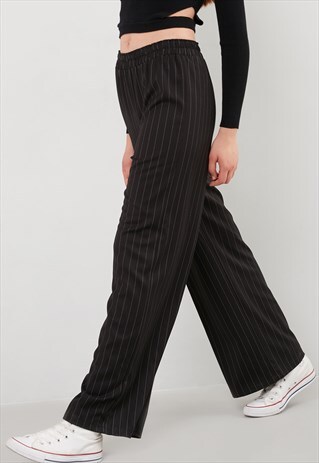 PALAZZO PINSTRIPED TROUSERS