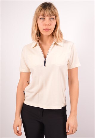 VINTAGE ASICS POLO SHIRT OFF WHITE