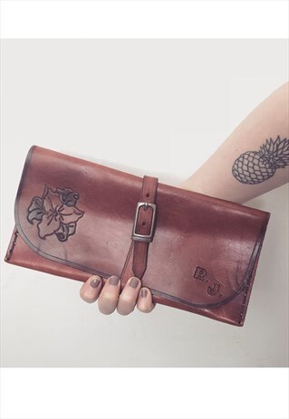 70S VINTAGE LEATHER CLUTCH