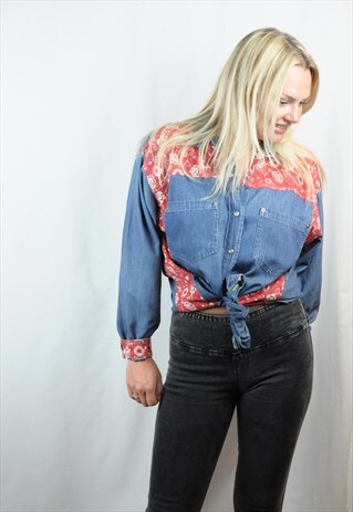 DENIM PAISLEY SHIRT