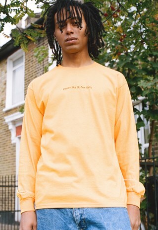 LONG SLEEVED T-SHIRT GOLD WITH DREAM INFRARED PRINT