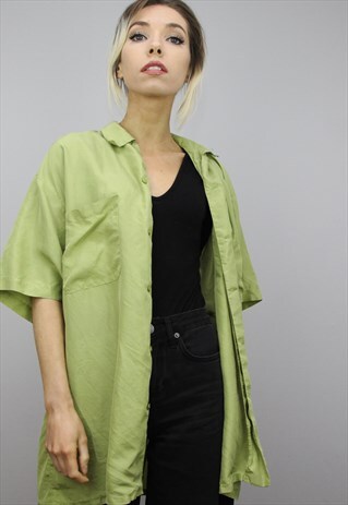 VINTAGE 90S OVERSIZED SILK SHIRT