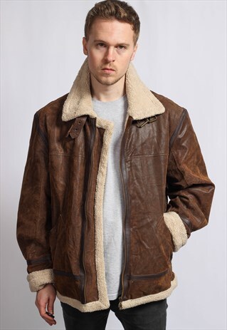 VINTAGE SUEDE SHERPA JACKET