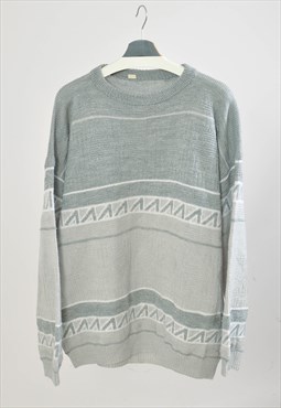 Vintage 90s knitwear jumper in grey