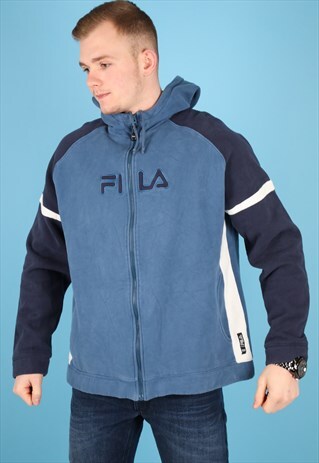 VINTAGE FILA HOODIE IN MULTICOLOURED NH58