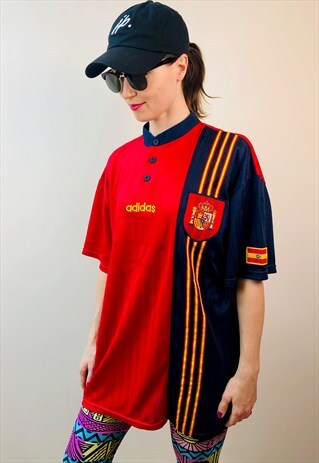 ADIDAS JERSEY RED ESPANA SPAIN 1996 PREMIUM WORLD CUP